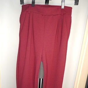 Burgundy Dress Pants with Beltloops